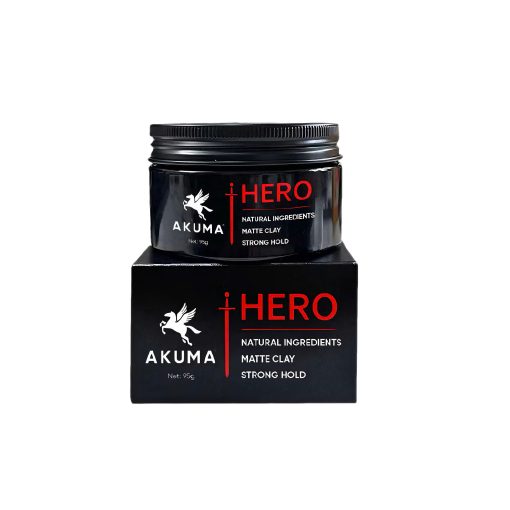 Sáp vuốt tóc Akuma Hero Matte Clay 95G cho tóc mỏng dầu